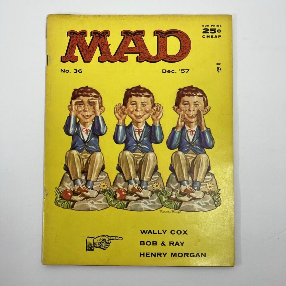 Mad Magazine - Vintage - Dec 57 - 1957 - No. 36 - Cox Bob Ray Morgan